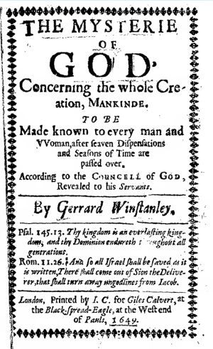 English Diggers writing