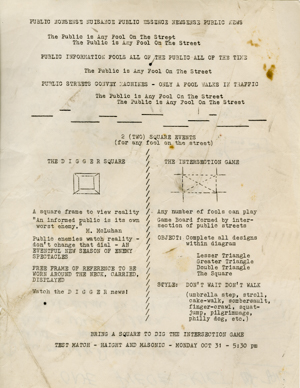 A Digger street sheet