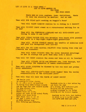 A Digger street sheet