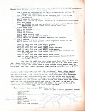 A Digger street sheet