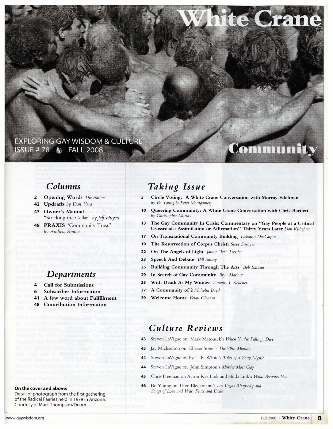 The issue�s contents page lists JET�s article on page 22 and credits the cover photograph.