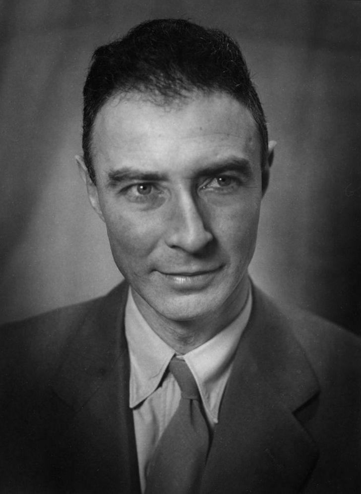 J. Robert Oppenheimer at Los Alamos (about 1944�45). His name anchors JET�s image of an �Oppenheimer in Reverse,� turning destructive power toward beauty.